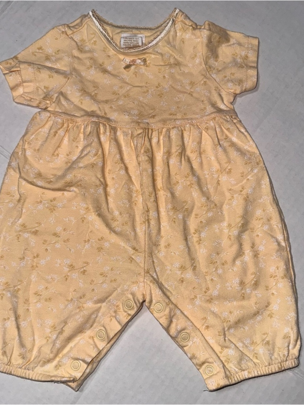 Vintage Baby GAP Yellow Floral smocked jumper